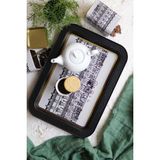 Hesaplı Kasa Urban Grande Metal Servis Tepsisi 31x43 cm Desenli Dikdörtgen - 1 Adet