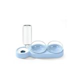 Hesperus 3 Bölmeli Otomatik Kedi Köpek Mama ve Su Kabı | 2 Mama ve 1 Su Hazneli Besleme Ünitesi | Modern ve Şık Tasarımlı Hazneli Evcil Hayvan Mama Su Kabı, Mavi