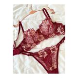 Hestia Bordo Balenli Bralet Takım - 10607 Bordo 80B