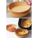 HETicaret 10 Adet Air Fryer Pişirme Kağıdı Yağsız Firitöz Hava Fritözü Pişirme Kağıdı Yuvarlak Model