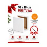HETicaret 10x10 cm Mini Tuval Kanvas Boyama Tuvali (3'lü Alımlarda Fırça Hediye)