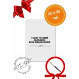 HETicaret 25x25 Tuval 1 Adet - Fırça Hediyeli