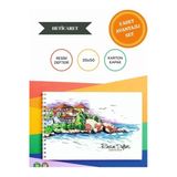 HETicaret 2'li Avantajlı Set I Spiralli 35x50 Büyük Boy Karton Kapak Resim Defteri 15 Yaprak