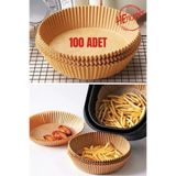 HETicaret Airfryer Pişirme Kağıdı 100 Adet Hava Fritözü Yuvarlak Model Pişirme Kağıdı Airfryer Yağsız Firitöz