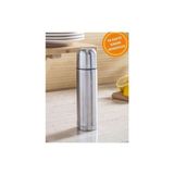 Heticaret Paslanmaz Çelik Mermi Termos Bardak Özellikli Kapak 1000 ml 1 Litre - 120 ml - Gri