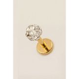 Hetra Altın Renkli Cerrahi Çelik 6 mm Toplu Flatback Tragus Piercing – Helix, Kıkırdak (1 adet)