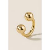 Hetra Altın Renkli Cerrahi Çelik 6 mm Yarım Halka Piercing - Helix, Tragus, Smiley, Kıkırdak