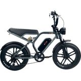 Heugers Alba Motobike X1 48V 720WH Elektrikli Bisiklet – 20X4.0 Fat Lastik, Hidrolik Disk Fren, Çift Süspansiyon, Anahtarlı Kontak - Gümüş
