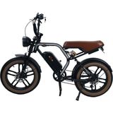 Heugers Alba Motobike X1 48V 720WH Elektrikli Bisiklet – 20X4.0 Fat Lastik, Hidrolik Disk Fren, Çift Süspansiyon, Anahtarlı Kontak - Siyah