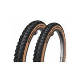 heugers Mike Bear 26x2.35 Amber Yanaklı Zırhlı MTB Dış Lastik Seti (Ön + Arka) – 3mm Obor Green Shield Koruma, Dağ ve Şehir Bisikleti Uyumlu