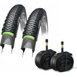 Heugers Obor 27.5x2.10 Zırhlı Dış ve Iç Lastik Seti - 3mm Green Shield & Jet Compound - 27 inç