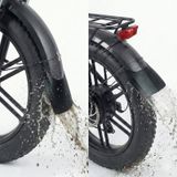 Heugers Rks Skyjet Uyumlu 20x4.0 Elektrikli Bisiklet Çamurluk Tozluğu - Ön Ve Arka Fat Bike Ek Korum Siyah