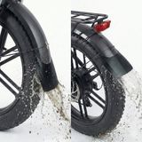 Heugers Rks Skyjet Uyumlu 20X4.0 Elektrikli Bisiklet Çamurluk Tozluğu - Ön ve Arka Fat Bike Ek Koruma - Siyah