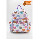 Hevi Kids HeviKids Kişiye Özel İsimli Anaokulu Çantası - Renkli Kediler | 3–15 Yaş Çocuk Sırt Çantası