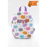 Hevi Kids HeviKids Kişiye Özel İsimli Mini Çocuk Çantası - Renkli Kediler | 0–8 Yaş Çocuk Çantası