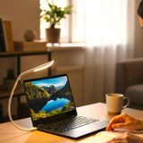 Hevolt 3 Seviye Dokunmatik USB LED Masa Çalışma Kitap Okuma Lambası Pc Gece Lambası Beyaz