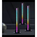 Hevolt Rgb LED Çubuk Sese ve Müziğe Duyarlı Ambiyanslı Ekolayzer C Type Şarjlı Taşınabilir Stick Siyah Kasa