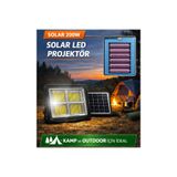 Hevolt Solar LED Şarjlı Projektör 200W Güneş Enerjili Taşınabilir Solar Panelli 3 Renk Işıklı Çakar Fonksiyonlu Fener Özellikli Değiştirilebilir Dahili Pilli Kamp Bahçe Dış Mekan Projektör