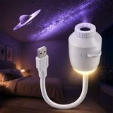Hevolt USB Galaksi Projektör 2’si 1 Arada LED Gece Lambası – 360° Ayarlanabilir 3 Değiştirilebilir Filmli Projektör – Yatak Odası, Çocuk Odası, Araç Içi Ambiyans - Beyaz