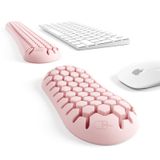 HEWYIOS Klavye Bilek Dinlenme Seti, Petek Tasarımı, Ergonomik Bilek Fare Destek pedini kullanır. Yumuşak Silikon Yazma Bilek Ağrısını hafifletir, Ofisler, Evler, Oyunlar, Dizüstü Bilgisayarlar için Uygun