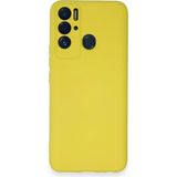 Hexa Tecno Pova Neo Kılıf Nano Içi Kadife Silikon - Sarı