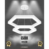 Hexagon Piramit (Beyaz Kasa, Beyaz Işık) Ledli Modern Sarkıt LED Avize - 2