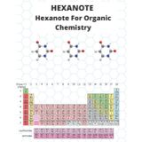 HEXANOTE Hexanote For Organic Chemistry: HEXANOTE, PERIODIC TABLE, Hexagonal graph paper notebook for organic chemistry structures: 120 pages ... Gift for Science Student, Men, Women & Kids.