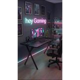Hey Gaming2 Profesyonel Oyuncu Masası Siyah Siyah Ayak 110 Cm