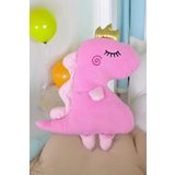 Hey Me Lisa Pembe Dinozor 40 cm Uyku Arkadaşı ve Peluş Yastık