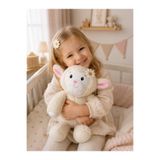 Hey Me Lisa Sevimli Kuzu 40-45 cm Kuzucuk Peluş Oyuncak ve Uyku Arkadaşı