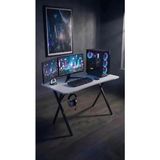Hey Modüler Mobilya 110 cm Gaming2 Profesyonel Oyuncu Masası Beyaz Tabla, Siyah Metal Ayaklı Hey Gaming2 - BEYAZ - SİYAH