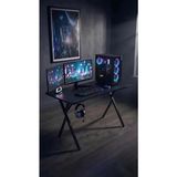 Hey Modüler Mobilya 110 cm Gaming2 Profesyonel Oyuncu Masası Siyah Tabla, Siyah Metal Ayaklı Hey Gaming2