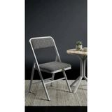 Hey Modüler Mobilya 50 cm Yuvarlak Balkon Masası & Yemek Masası 73 cm Yükseklik Traverten Tabla, Beyaz Metal Ayaklı Yıldız Model - Traverten - Beyaz