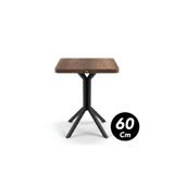 hey modüler mobilya 60 cm Zeren Kare Barok Ceviz Mutfak Yemek Masası Balkon Masası Siyah Ayak