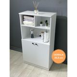 Hey Modüler Mobilya Deren Banyo Dolabı Çok Amaçlı Dolap Bölmeli Raf 72 cm - Beyaz