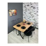 Hey Modüler Mobilya Handan Ceviz Mutfak Yemek Masası 110 Cm