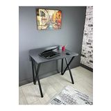 Hey Modüler Mobilya Hayal 90 CM Antrasit Gri Metal Siyah Ayaklı Bilgisayar Çalışma Masası