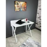 Hey Modüler Mobilya Hayal Beyaz Çalışma Masası Bilgisayar Ofis Masası Metal Beyaz Ayak 90 cm - 90 cm