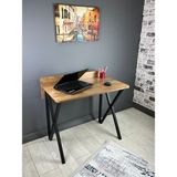 Hey Modüler Mobilya Hayal Ceviz Çalışma Masası Bilgisayar Ofis Masası Metal Siyah Ayak 90 cm - Genişlik: 90 cm - Derinlik: 52 cm - Yükseklik: 74 cm - Sırt ile Yükseklik: 83 cm