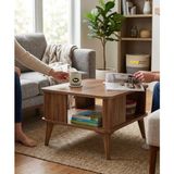 Hey Modüler Mobilya Hey Mars Kare Ceviz Modern Orta Sehpa Katlı 60*60*39 - CEVİZ