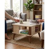 Hey Modüler Mobilya Hey Mars Kare Modern Orta Sehpa Katlı 60*60*39 - TRAVERTEN