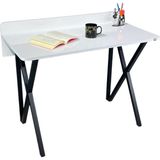 Hey Modüler Mobilya Hey Rüya Çalışma Masası Beyaz Siyah Ayak - Genişlik: 103 cm - Derinlik: 51 cm - Yükseklik: 74 cm - Sırt ile Yükseklik: 83 cm