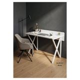 hey modüler mobilya Rüya Çalışma Masası Ofis Masası Metal Beyaz Ayak 103 Cm