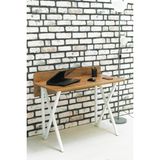Hey Modüler Mobilya Rüya Ceviz Beyaz Ayak Çalışma Masası - Yükseklik: 74 cm Derinlik: 51 cm Genişlik: 103 cm Sırt ile Yükseklik: 83 cm
