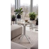 hey modüler mobilya Yıldız Yuvarlak Efes 50 cm Balkon Masası Yan Sehpa Mutfak Yemek Masası Beyaz Ayak