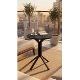 hey modüler mobilya Yıldız Yuvarlak Siyah 50 cm Balkon Masası Yan Sehpa Mutfak Yemek Masası Siyah Ayak