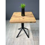 Hey Modüler Mobilya Zeren 60 CM Kare Atlantik Çam Balkon ve Yemek Masası