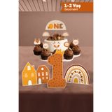 Hey Parti Boho Natural Temalı Doğum Günü Parti Seti (1 Yaş, 2 Yaş, Happy Birthday Doğum Günü Konsepti) - Mini