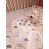 Heybe Home Bulut Desenli Waffle/müslin Bebek Pike Takımı