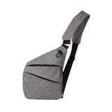 HEYBE Unisex Çapraz Askılı Postacı Çantası, Su Geçirmez İmperteks Kumaş, Gri, 21x28x5 cm, 3 Fermuarlı Bölme, Spor ve Günlük Kullanım